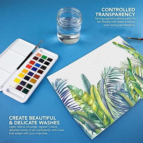 Daler Rowney Half Pan Travel Set, 25 Piece, Assorted Colors - Image 7